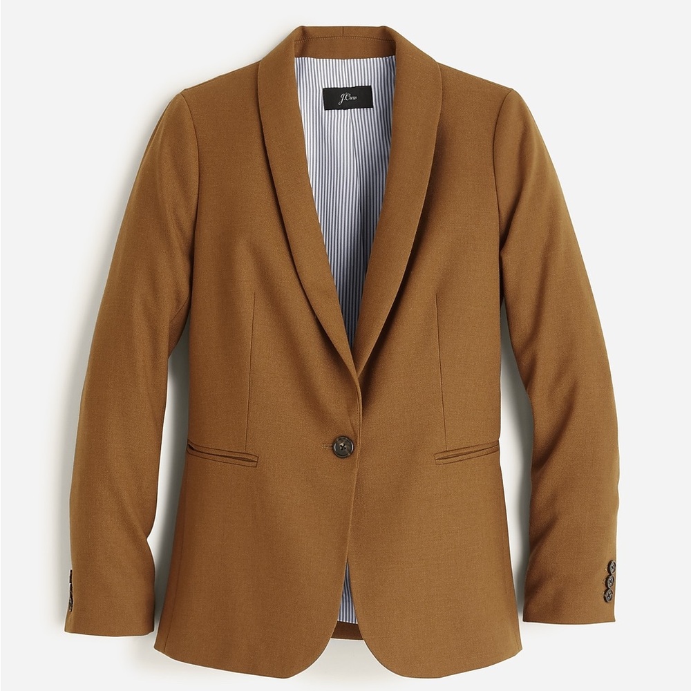 J. Crew Parke Blazer in Wool Flannel Chestnut Size 10 - Picture 10 of 10